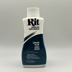 Rit Liquid Fabric Dye - Denim Blue - 8 oz Bottle - All Purpose