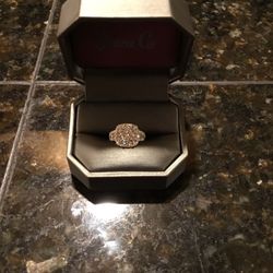14K white gold engagement ring 1.88 Carat total diamond weight