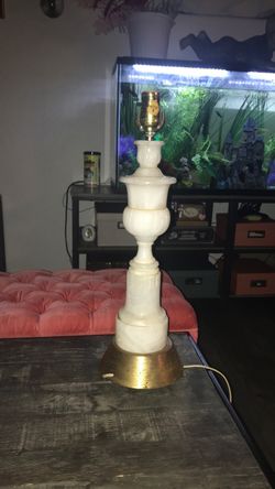 Vintage Alabaster Table Lamp Base