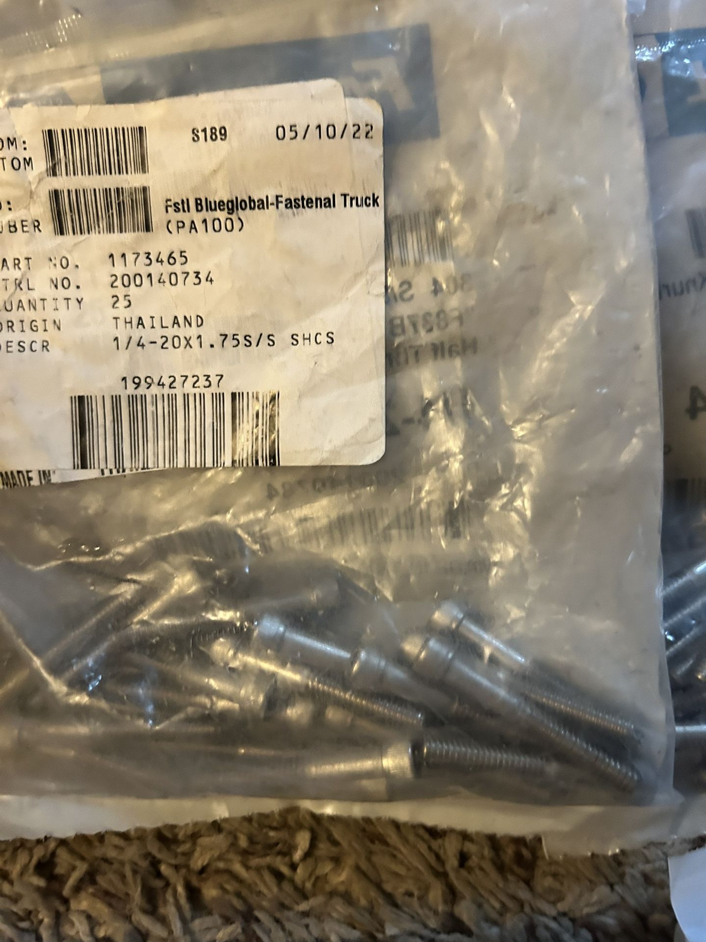 1/4-20 X 1.75” Socket Cap Stainless Steel