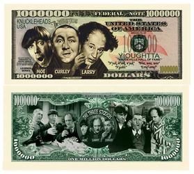 Novelty Million Dollar Bill - Choice of 1 - NEW