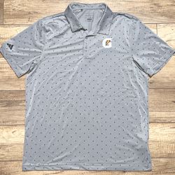 Adidas x Gatorade Moisture Wicking Athletic Gray Polo Collared Shirt Mens L