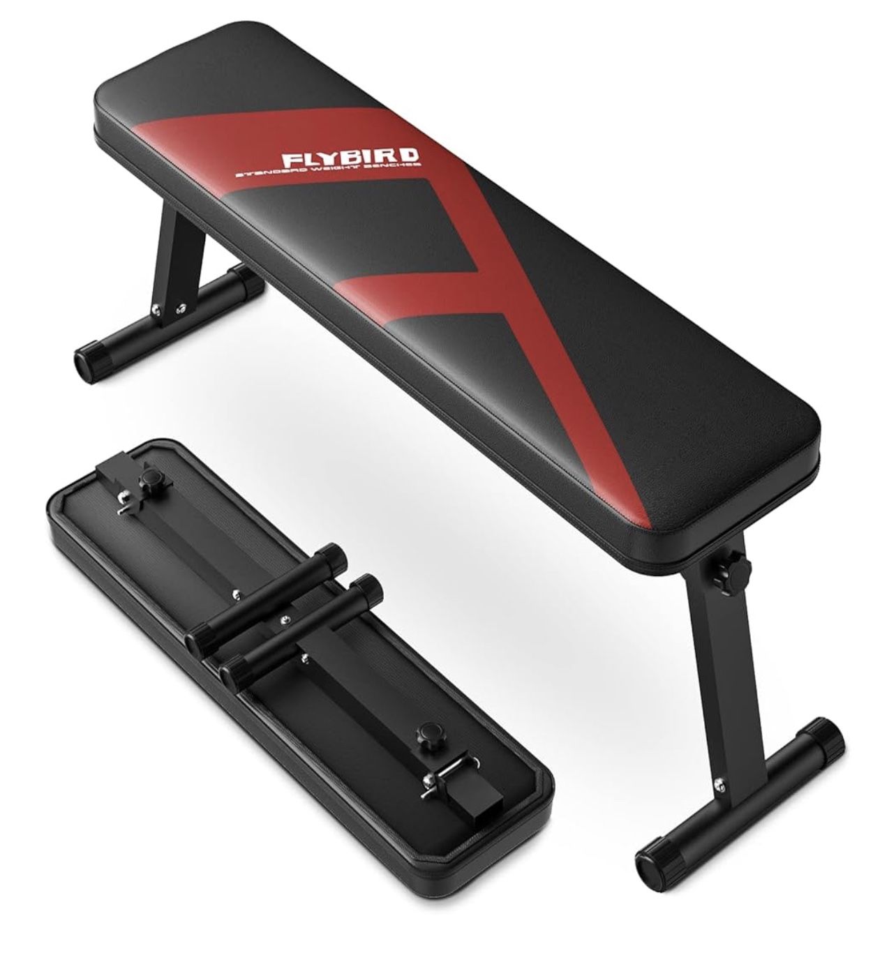 Flybird Flat Bench Foldable 600lbs Strength Training