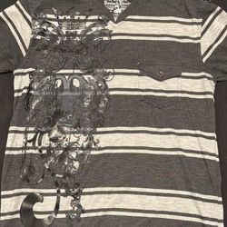Denim Rivets Shirt Grey