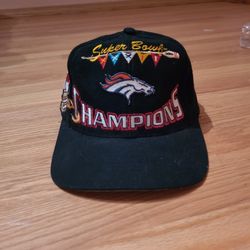 VINTAGE Super Bowl Champions XXXII Denver Broncos Hat San Diego OSFA Snapback