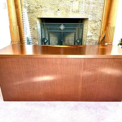 Large Dark Wood Office Desk / Counter Top For Business Store Front