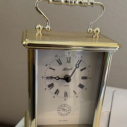 Roman Numerals Carriage Clock, Gold