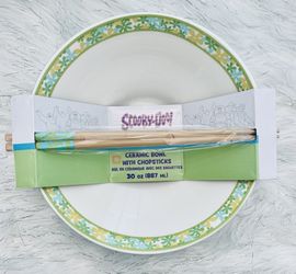 Scooby-Doo Noodle/Ramen Bowl with Chopsticks 