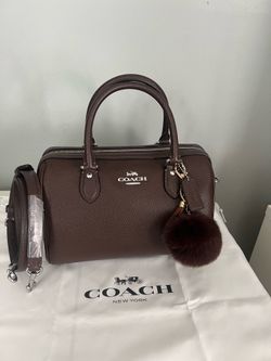 Coach Medium Rowan Satchel In Maple Color
