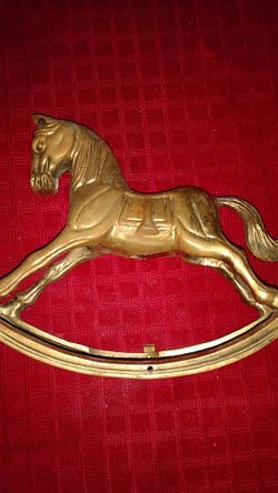 Solid brass rocking horse heavy