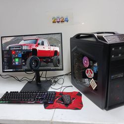 Scout COOLER MASTER Gaming Computer Full Setup Dual DVD BURNERs +75 Free Games +Wifi +open Office Suite Applications 