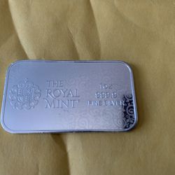 1 oz Silver Bar Featuring “ Una and the Lion” The Royal Mint 999.9 Fine Silver