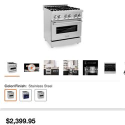 ZLINE Kitchen and Bath 30" 4.0 cu. ft. Dual Fuel Range with Gas Stove and Electric Oven in Stainless Steel (RA30)