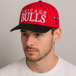 🔥 Mitchell & Ness Chicago Bulls Hardwood Classics Hat – Red/Black