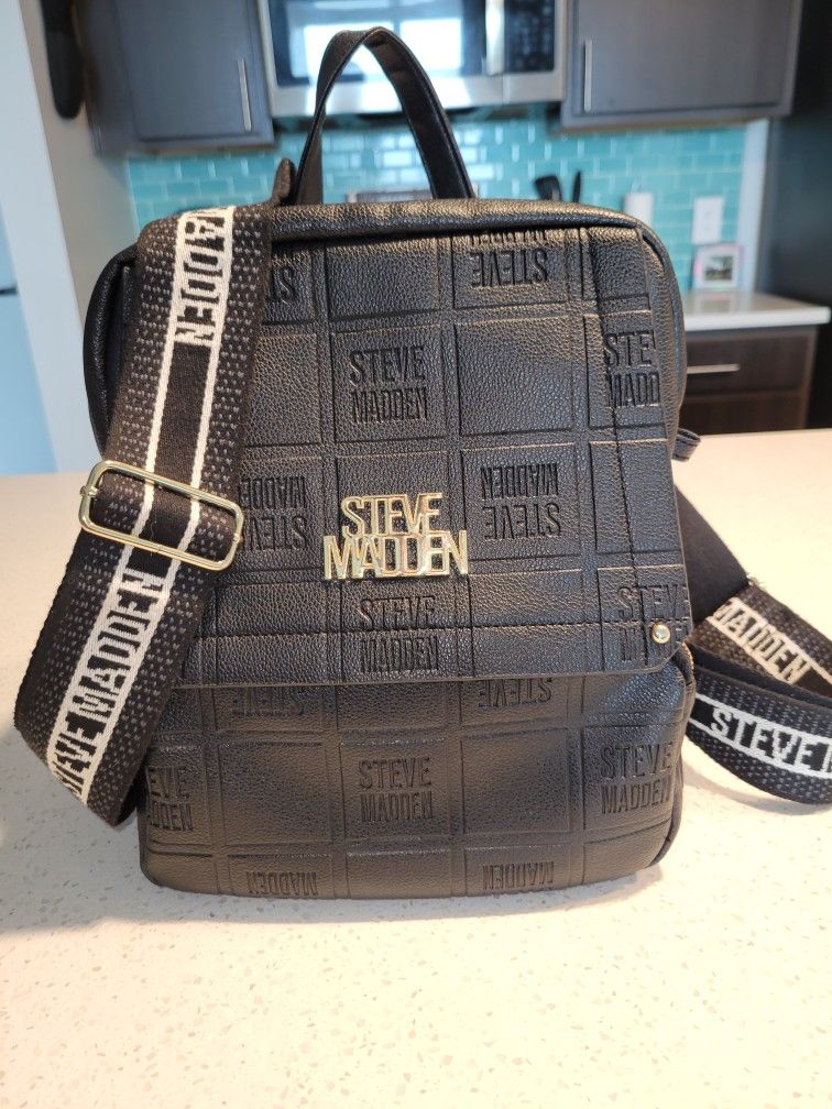 Steve Madden Logo Embossed Backpack ☆ New