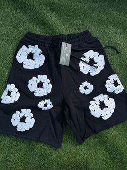 white with black shorts