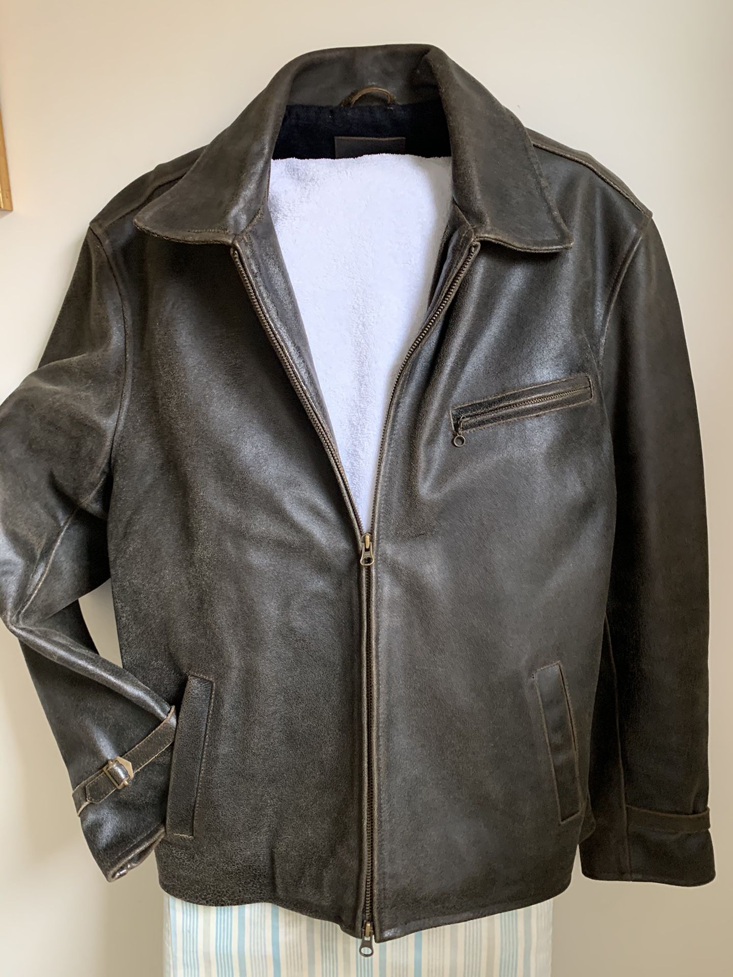 J Crew leather biker jacket