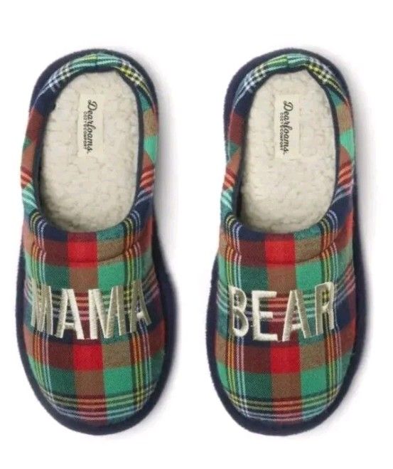 Dearfoams
Women's Mama Bear Red Plaid Scuff Slippers.... CHECK OUT MY PAGE FOR MORE ITEMS 