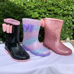 Rain Boots For Girls Sizes 11,12,13,1,2,3,4 $20 Each Pair