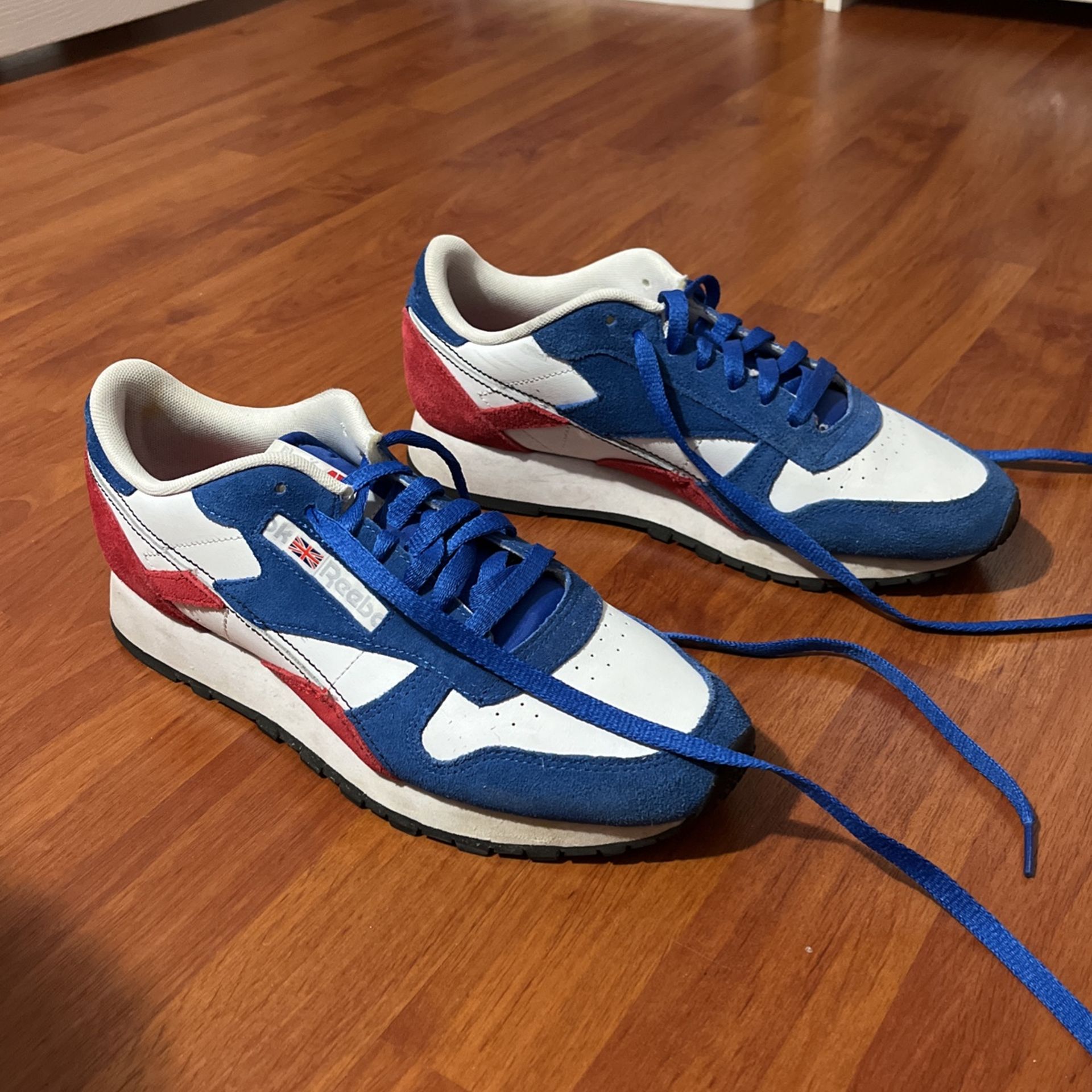 Blue And Red Reebok’s 