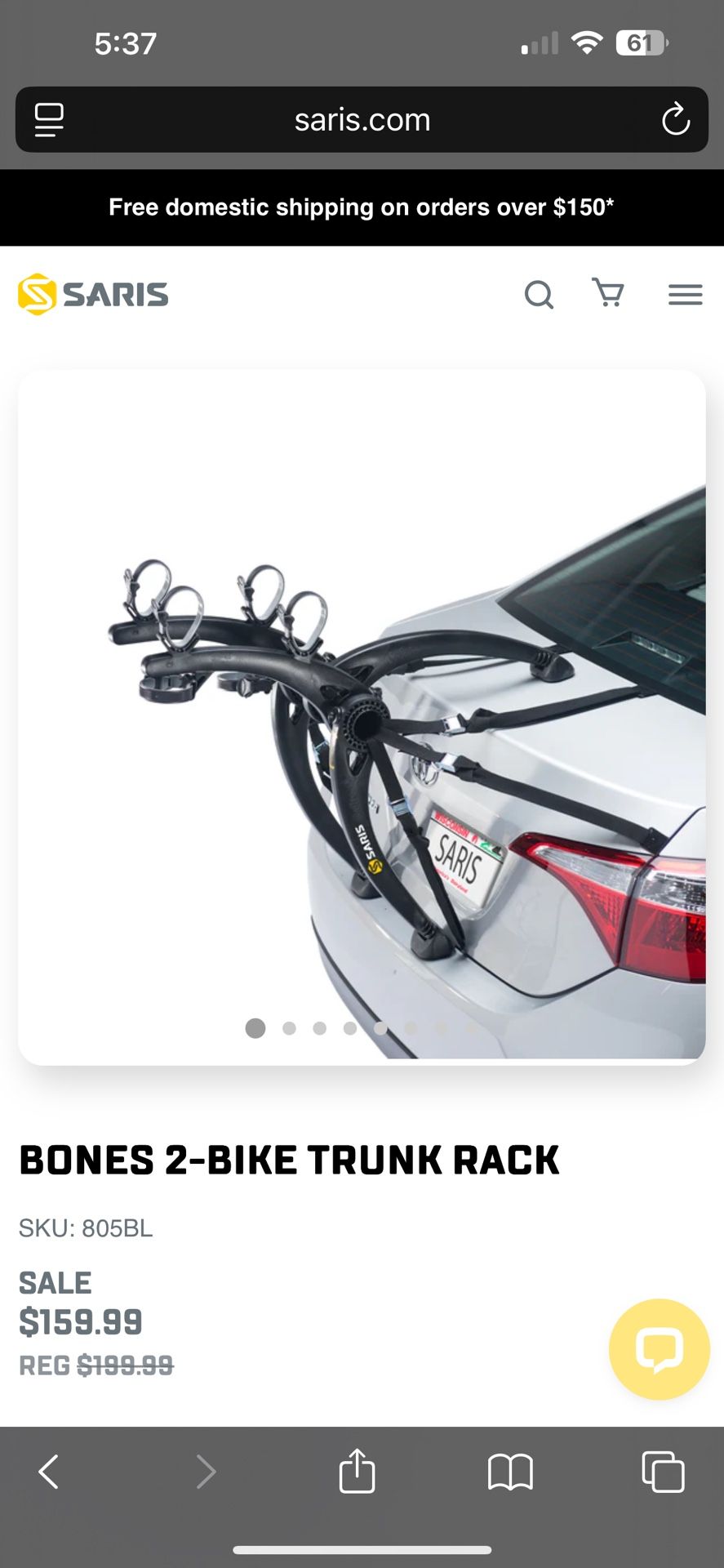 Saris 2-Bike Trunk Rack