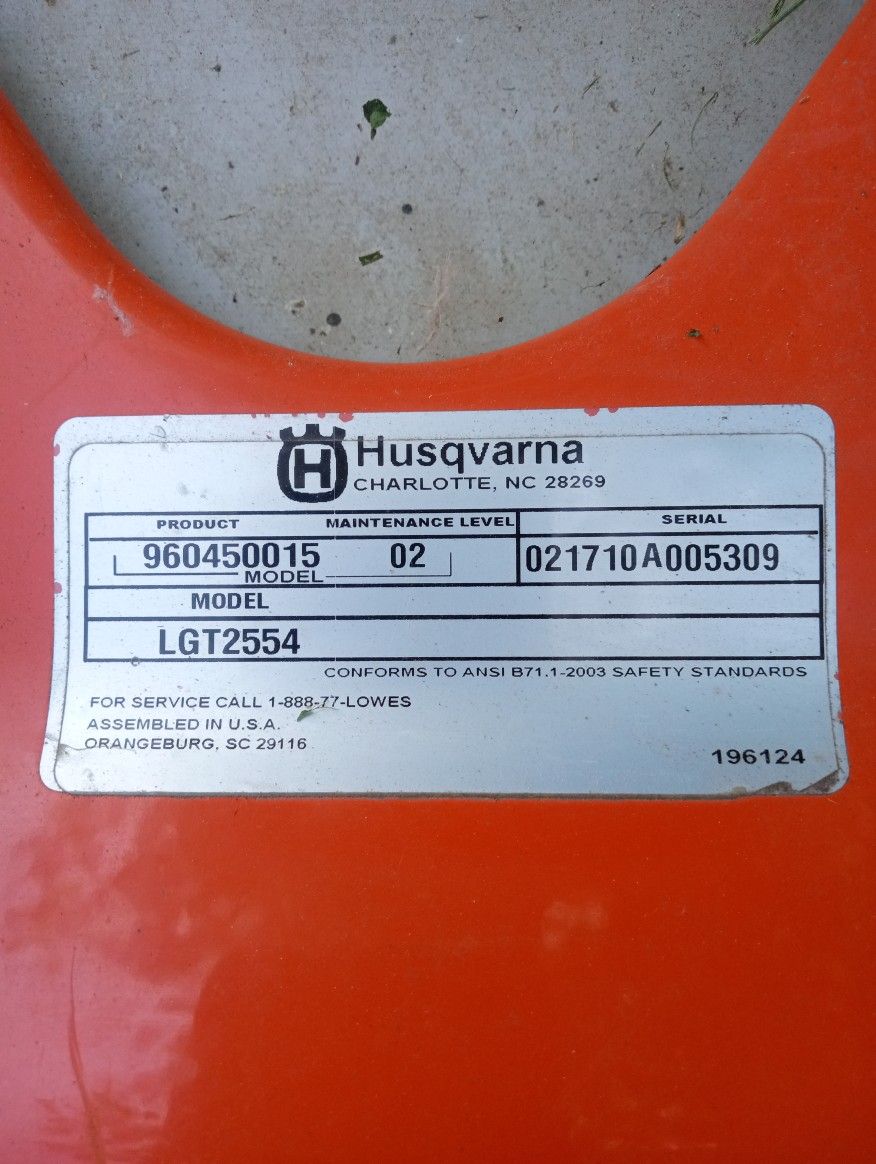 Husqvarna Riding Lawn Mower