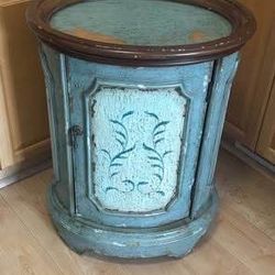 Hand Painted Cabinet / End Table / Side Table