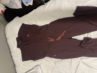 brown  figs jumpsuit L