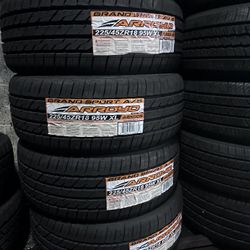 SET OF FOUR NEW TIRES 225/45/18 ARROYO GRANDSPORT A/S INCLUDING MOUNT AND BALANCE, ASK ME FOR SIZES AND BRANDS 