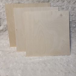(3pc) Baltic Birch Plywood, 6 mm 1/4" x 12 x 12 Inch, Craft Sheets 