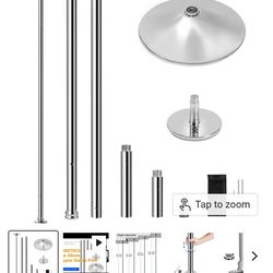 Dancing pole adjustable high new (missing the big disc)