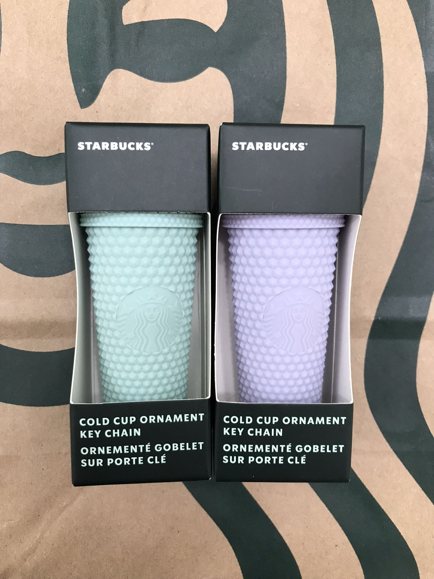 Starbucks Mint And Lilac Keychains