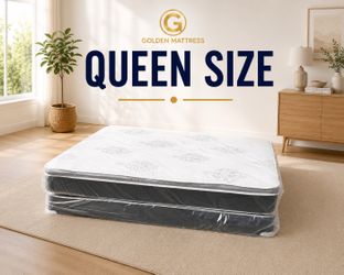 Queen Size Pillowtop Mattress and Box - New