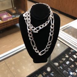 .925 Silver Figaro Chain 26”