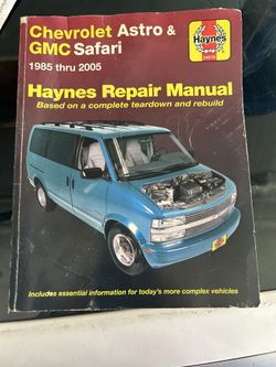 Chevrolet Astro & GMC Manual Book