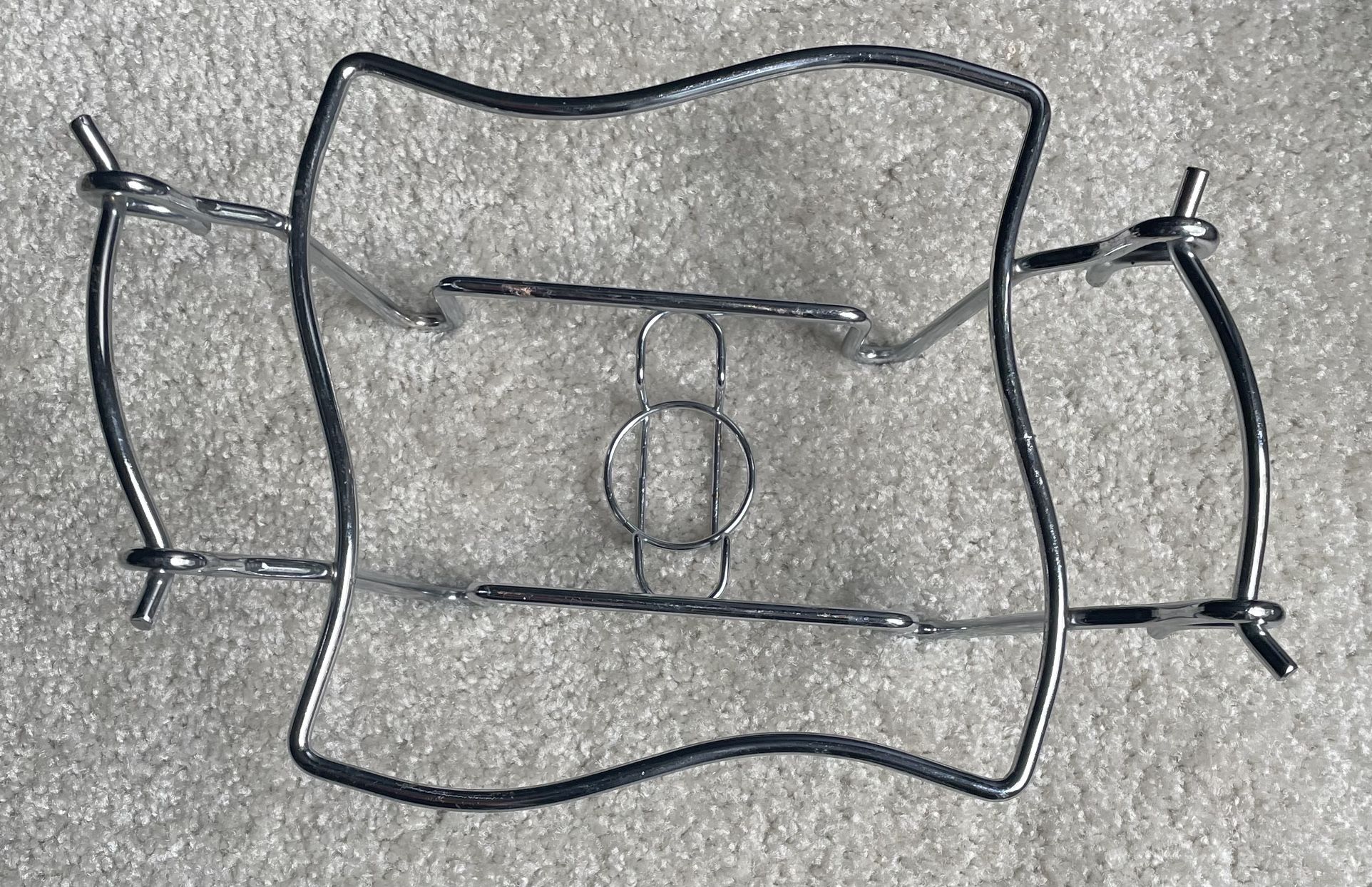 Sienna By Godinger Casserole Dish, Chrome Warmer Stand. Stand Only As Shown