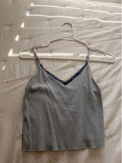 Vintage Brandy Melville Light Blue Lace Tank