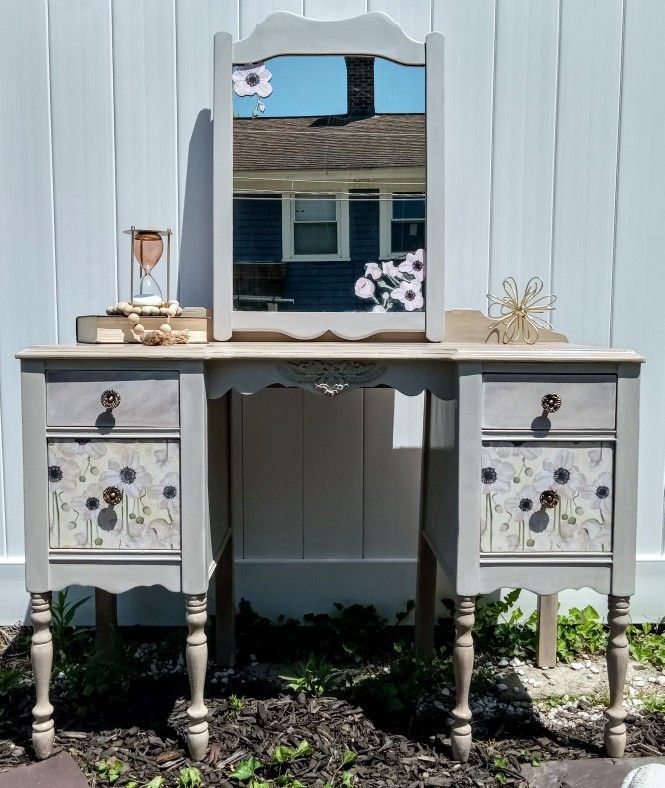 Antique Vanity/Desk With Chair
