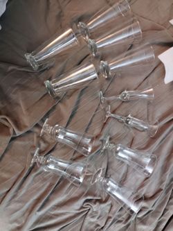 Set of 11 Vintage Clear Glasses
