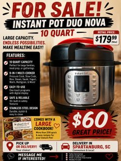 Insta Pot 10 quart