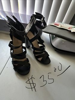 Heeled sandals never worn any of these shoes
