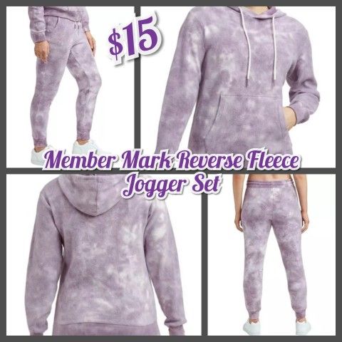Members Mark Women's Reverse Fleece Jogger Set XXL