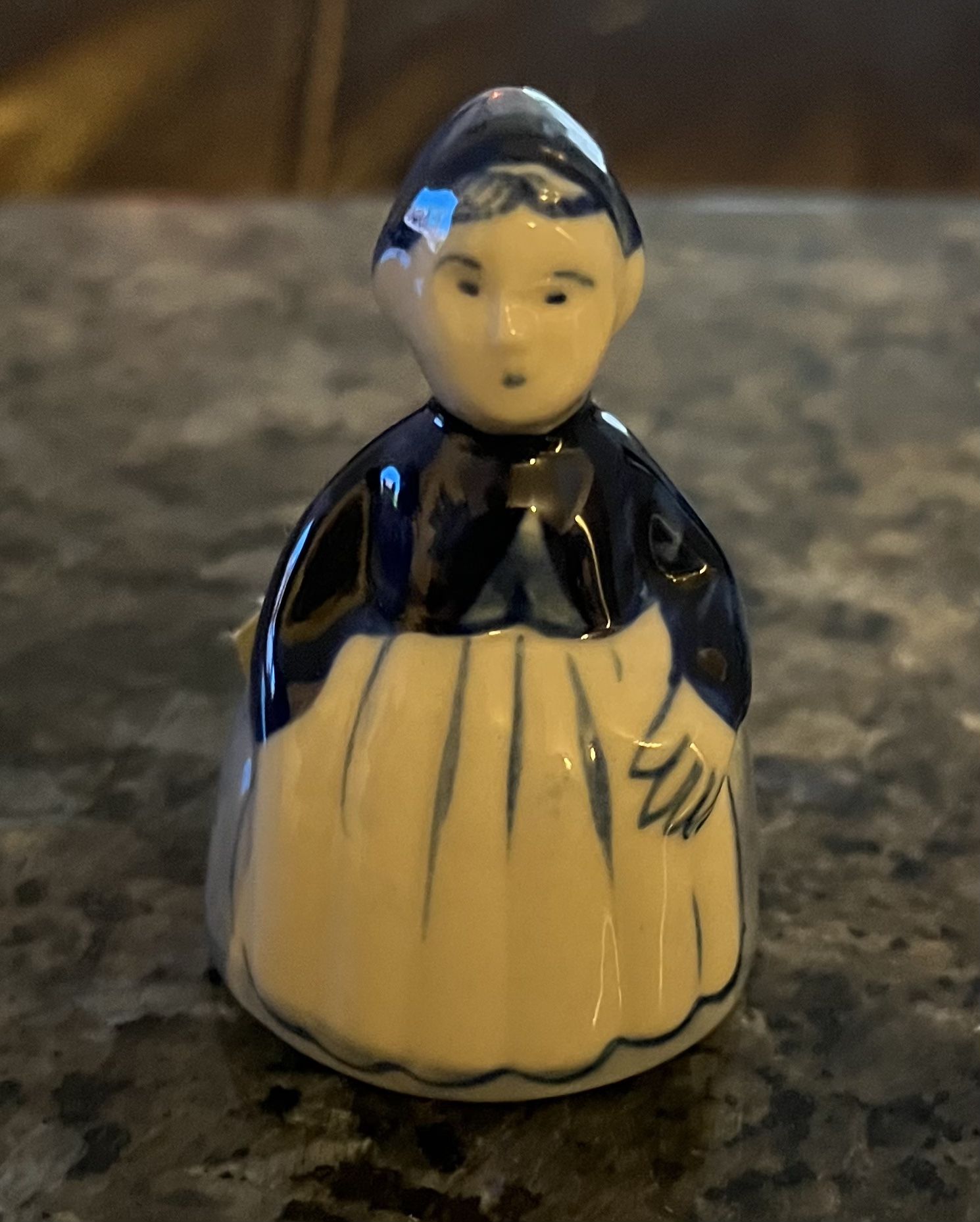 Vintage Delft Holland Porcelain Girl Bell