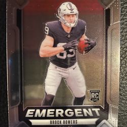 Brock Bowers 2024 Panini Prizm Football #8 EMERGENT ROOKIE CARD! RAIDERS! 