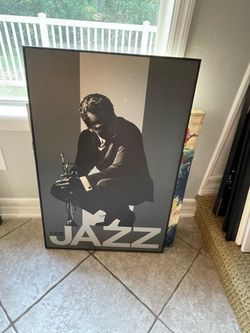 Jazz poster in black frame