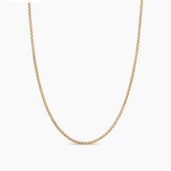 David Yurman Men’s 18K Solid Yellow Gold Box Chain Necklace