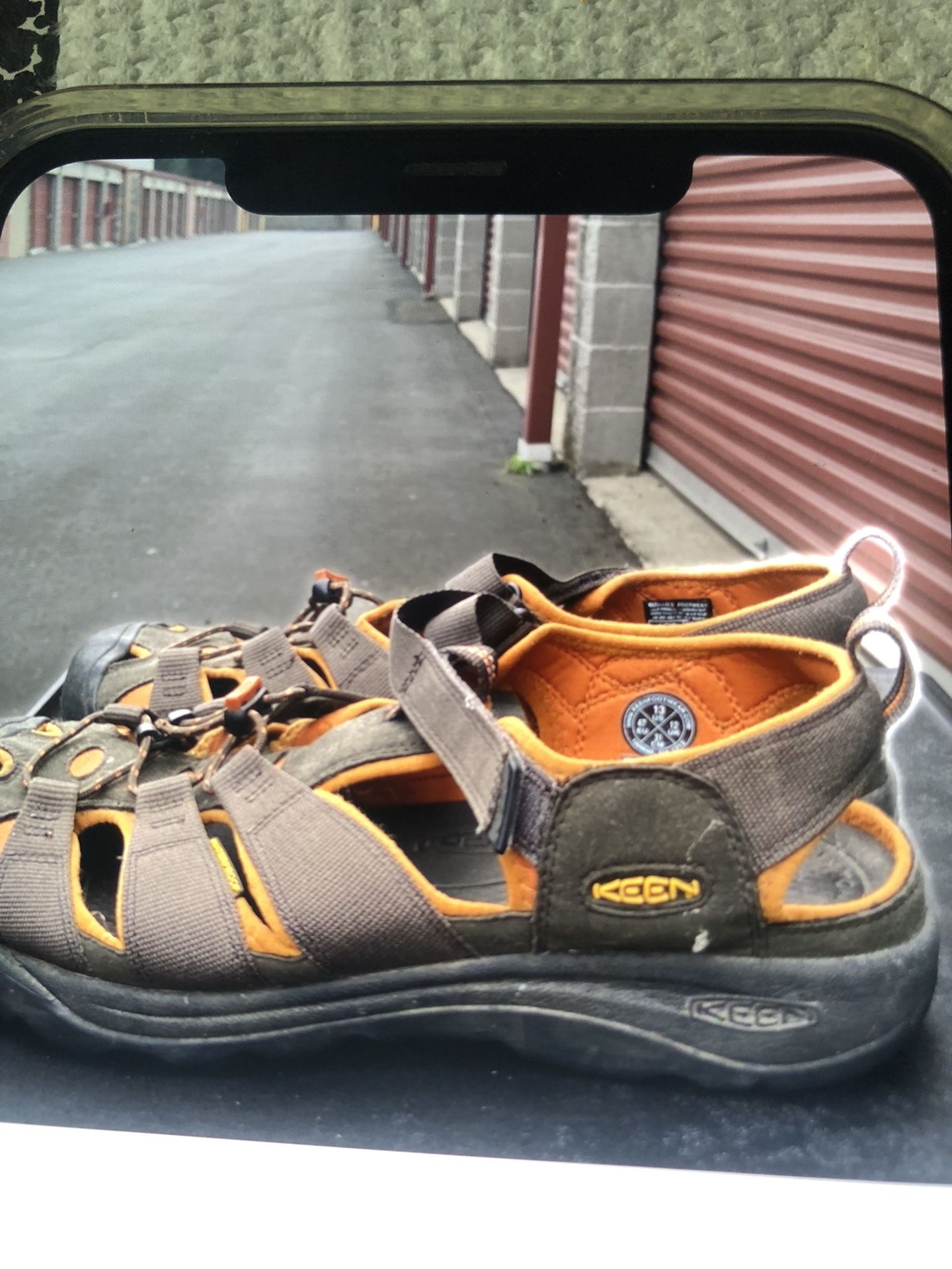 Keen Commuter III Men’s Brown Orange Cycling Bike Sport Sandals Size 13