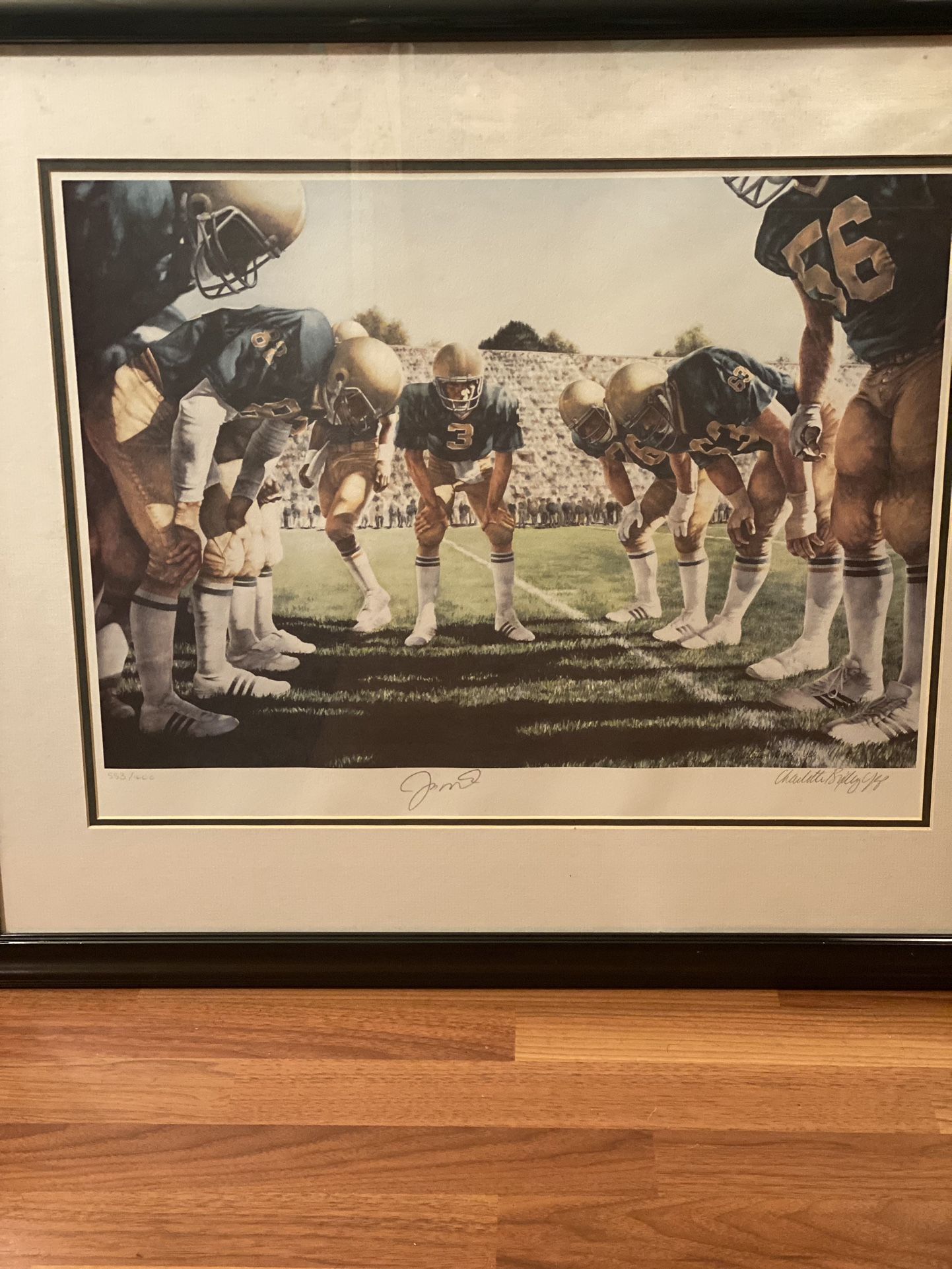 Signed Joe Montana Notre Dame Photo (Authenticated)