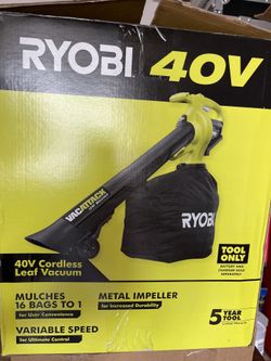 40V Vac Attack Cordless Battery Leaf Vacuum/Mulcher (Tool Only)