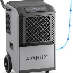 160 Pint Commercial Dehumidifier with Built-in Pump, Industrial Dehumidifier for Basement & Warehouse, 7500 Sq.Ft Large Dehumidifier with Drain Hose, 